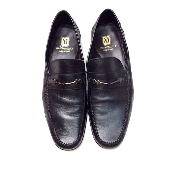 Bruno Magli Pittore Nappa Men’s Horsebit Leather Black Loafer US Size 11 M -EUC main image 7